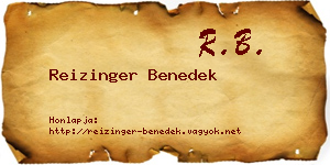 Reizinger Benedek névjegykártya